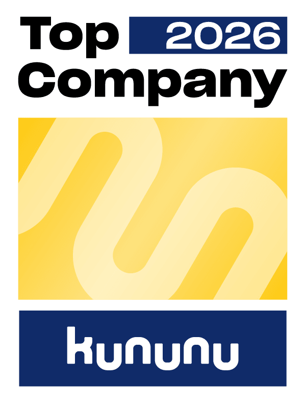 Das Bild zeigt das Top Company Siegel 2026 von Kununu.
