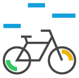 Das Icon zeigt ein Fahrrad.