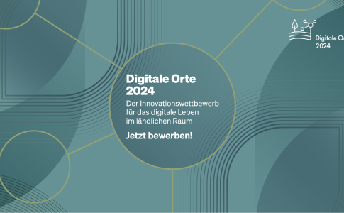 Key Visual zur Darstellung des Netzwerkgedankens für Digitale Orte, ein Innovationswettbewerb für das digitale Leben im ländlichen Raum.