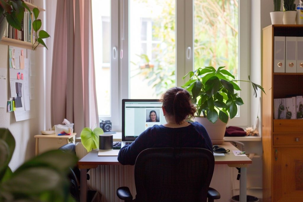 Videocall mit dem Team  im Homeoffice